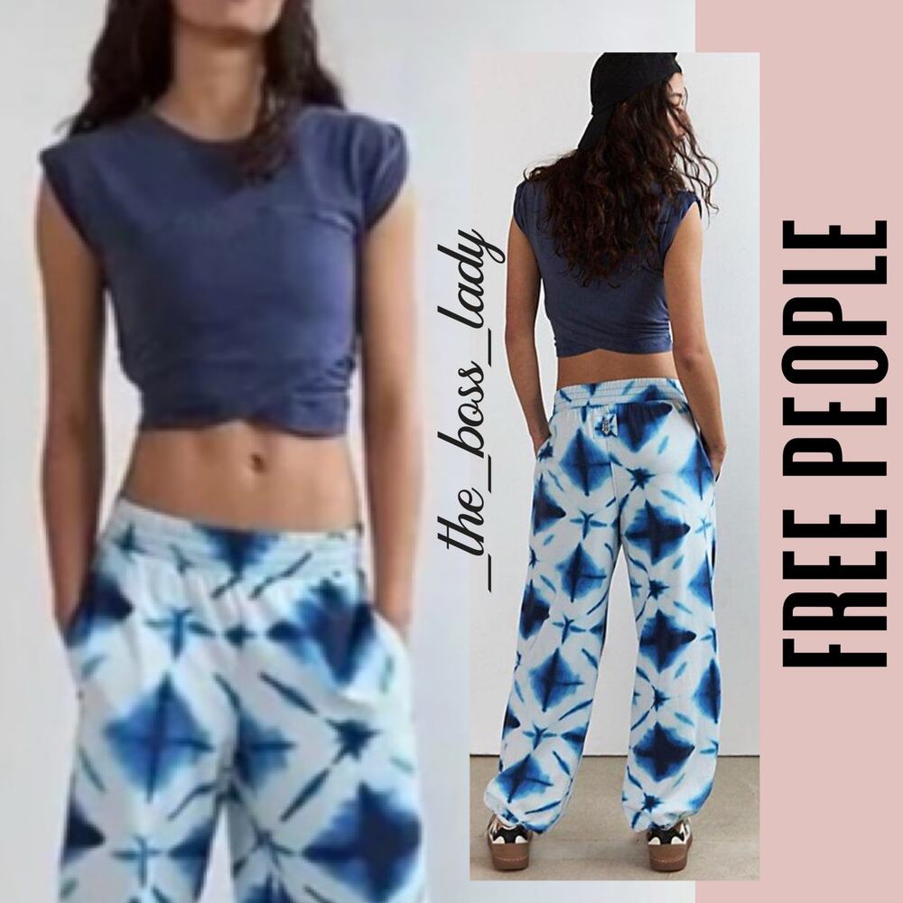 Free People crossover set co-ord matching set two-piece cotton Small